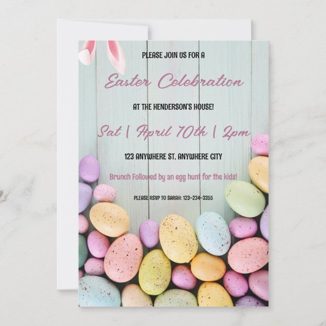  Easter Brunch And Egg Hunt Invitation (Front)