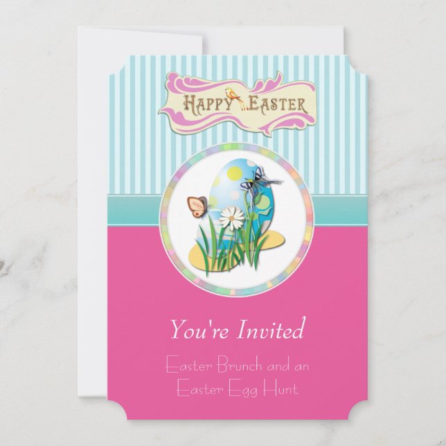 Easter Brunch and Egg Hunt Invitation (Front)