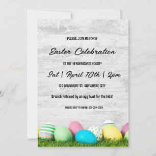 Easter Brunch And Egg Hunt Invitation
