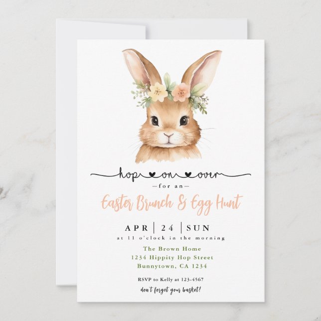 Easter Brunch and Egg Hunt  Invitation (Front)