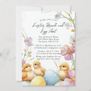 Easter Brunch and egg hunt invitation