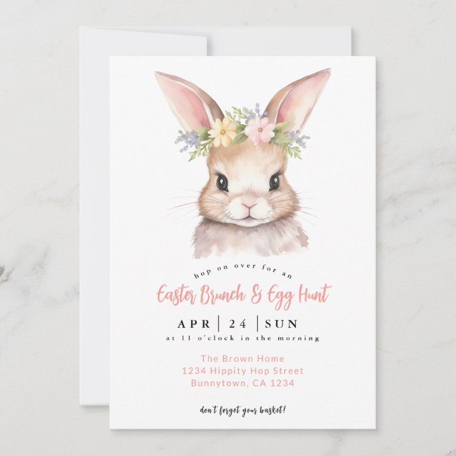 Easter Brunch and Egg Hunt  Invitation (Front)