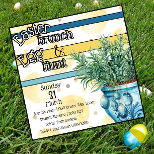 Easter Brunch and Egg Hunt Party  Invitation