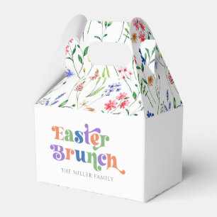 Easter Brunch Colourful Typography Wildflowers Favour Box