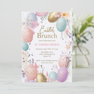 Easter brunch, Easter party, easter hunt brunch Invitation