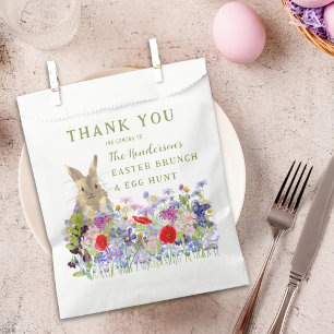 Easter Brunch Egg Hunt Bunny Floral Thank You Favour Bag