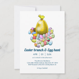 Easter brunch & Egg Hunt Easter Invitation