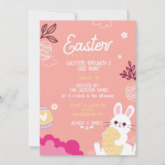 easter brunch, egg hunt Invitation