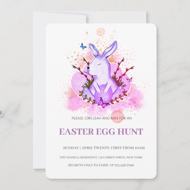 Easter Brunch Egg Hunt Invitation (Front)