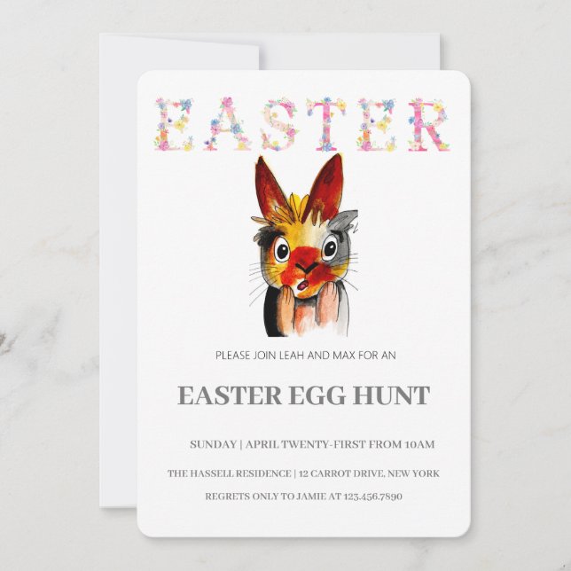 Easter Brunch Egg Hunt Invitation (Front)