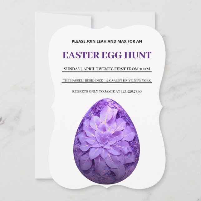 Easter Brunch Egg Hunt Invitation (Front)
