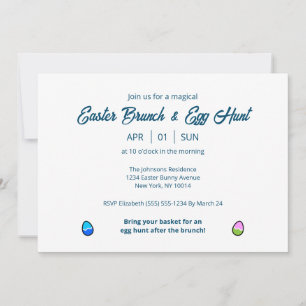 Easter brunch & Egg Hunt Invitation