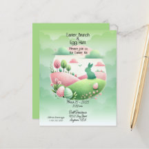 Easter Brunch & Egg Hunt Pink and  Green