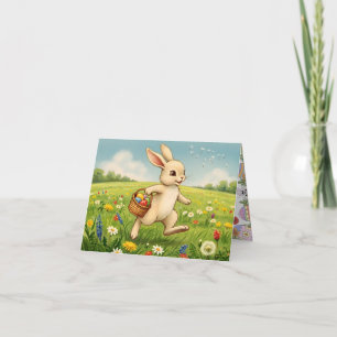 Easter Brunch & Egg Hunt Spring Meadow Bunny Invitation