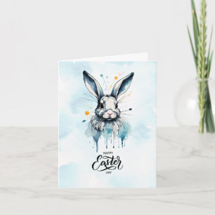 Easter Brunch & Egg Hunt   Water colour Bunny Note Card