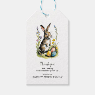 Easter Brunch & Egg Hunt Wildflower Bunny Gift Tags