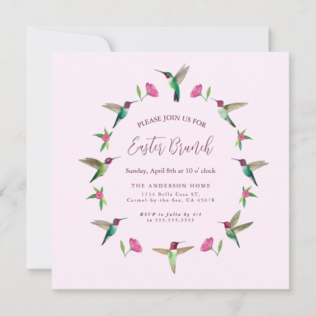 Easter Brunch Invitation Card (Front)