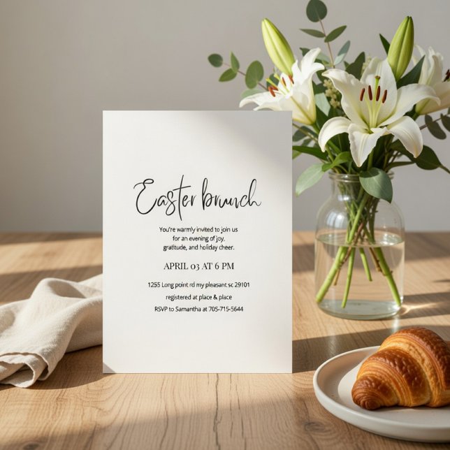 Easter Brunch Invitation | Modern Elegant Spring  (Creator Uploaded)