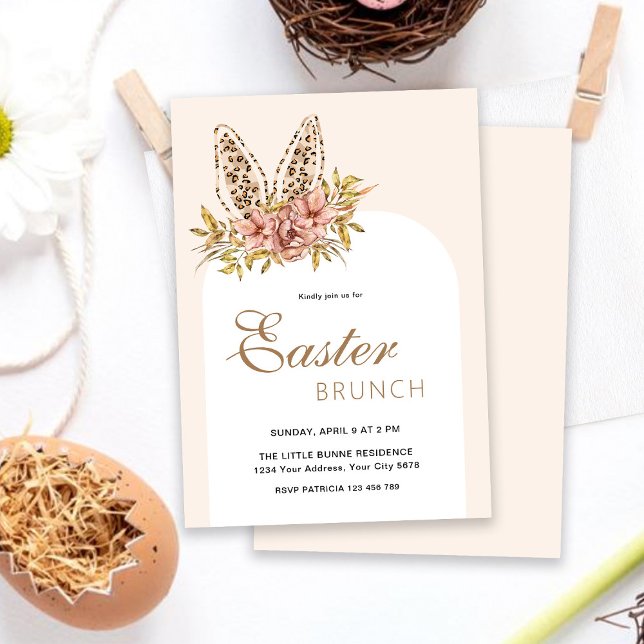 Easter Brunch Leo Bunny Invitation (Creator Uploaded)