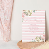 Easter Brunch Pretty Pink Striped Floral Chic