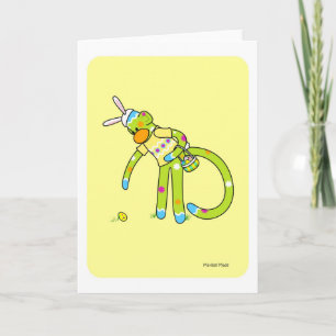 Easter Bunkey Greeting Card