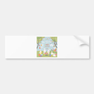 easter bunnies bumper sticker