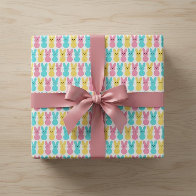 Easter Bunnies Colour Pop Wrapping Paper (Easter Bunnies Color Pop Wrapping Paper)