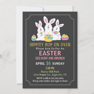 Easter Bunnies Easter Egg Hunt Invitation