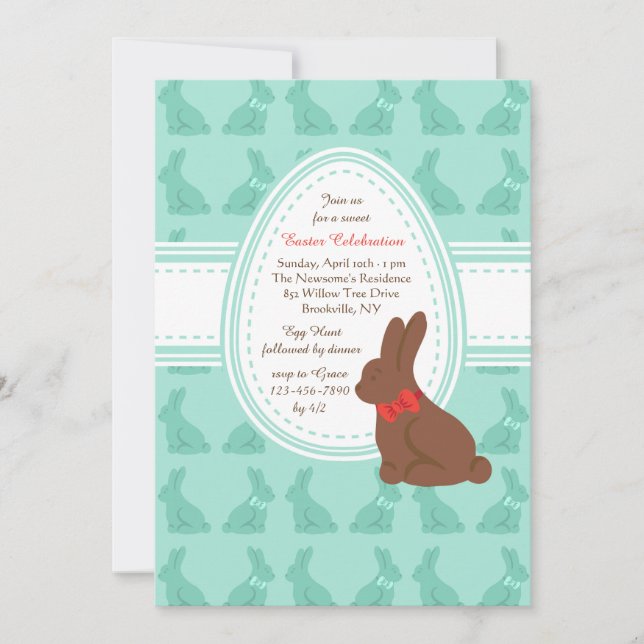 Easter Bunnies Invitation (Front)