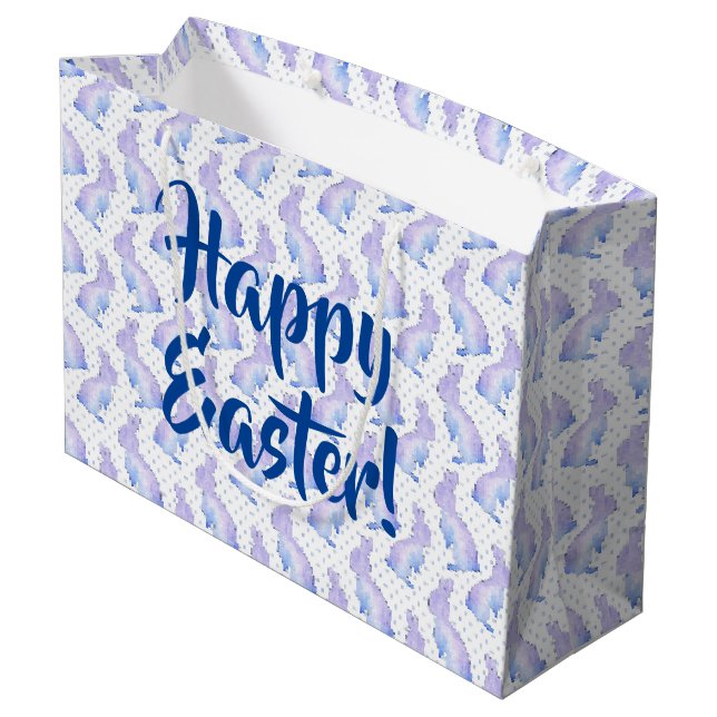 Easter Bunnies Large Gift Bag (Back Angled)
