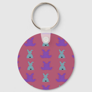 easter bunnies pattern key ring