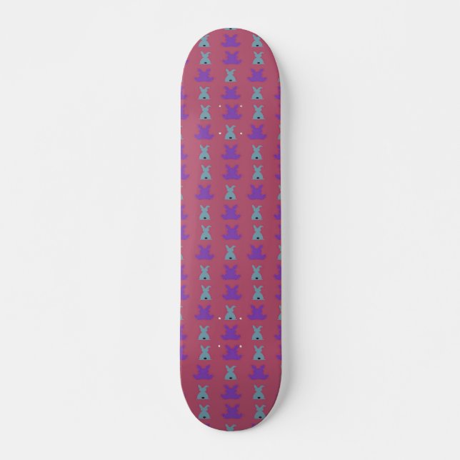 easter bunnies pattern skateboard (Front)