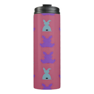 easter bunnies pattern thermal tumbler