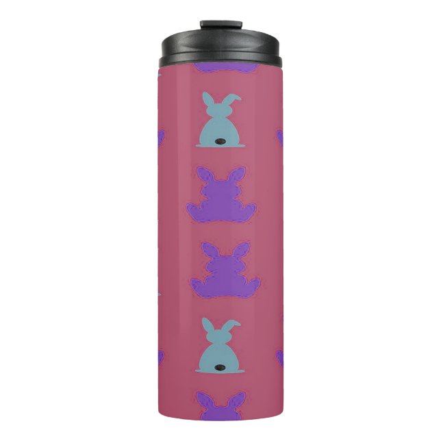 easter bunnies pattern thermal tumbler (Front)