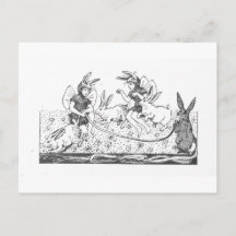 Easter Bunnies Vintage Book Illustration