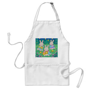 Easter Bunnies with Easter Eggs  Standard Apron