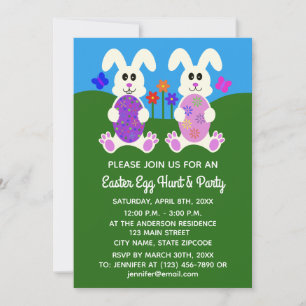 Easter Bunny #4-2 Invitation Card