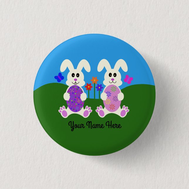 Easter Bunny #4 Button (Front)