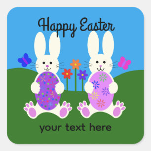 Easter Bunny #6-2 Stickers