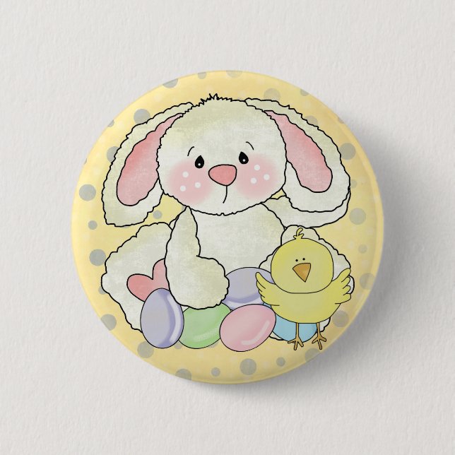 Easter Bunny 6 Cm Round Badge (Front)