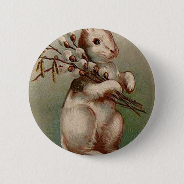EASTER Bunny 6 Cm Round Badge (Front)