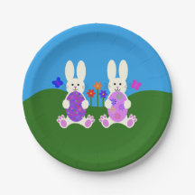 Easter Bunny #6 Paper Plates