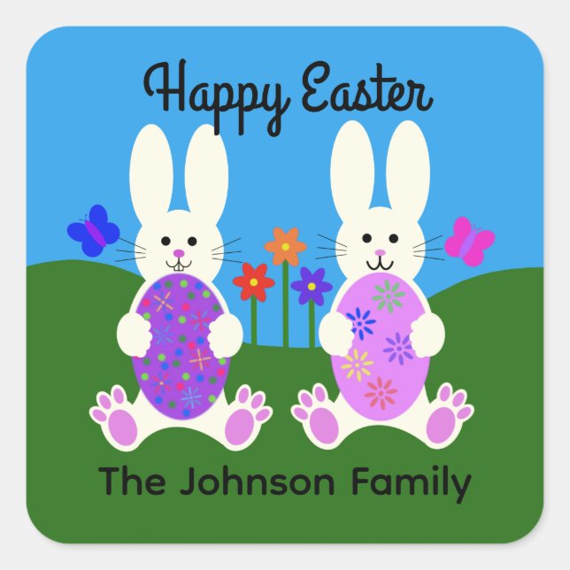 Easter Bunny #6 Stickers (Front)