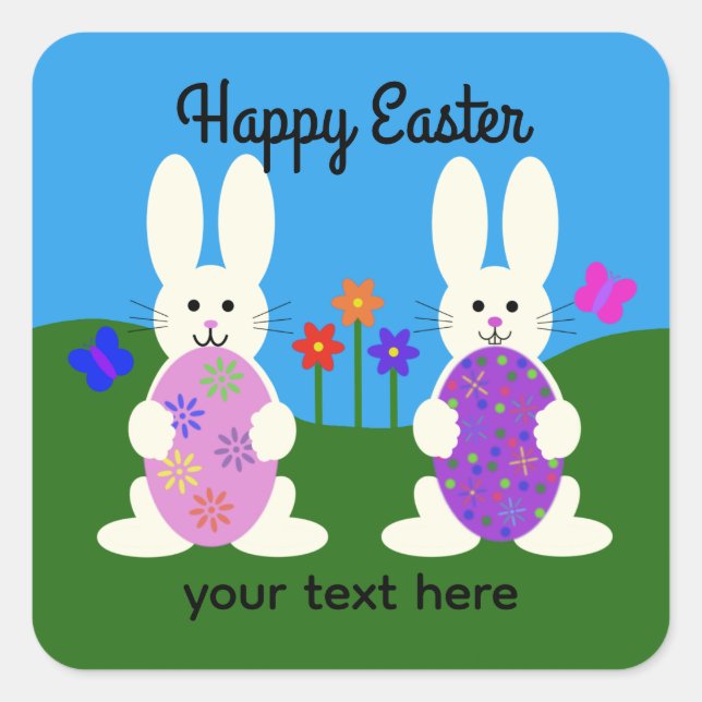 Easter Bunny #7-2 Stickers (Front)