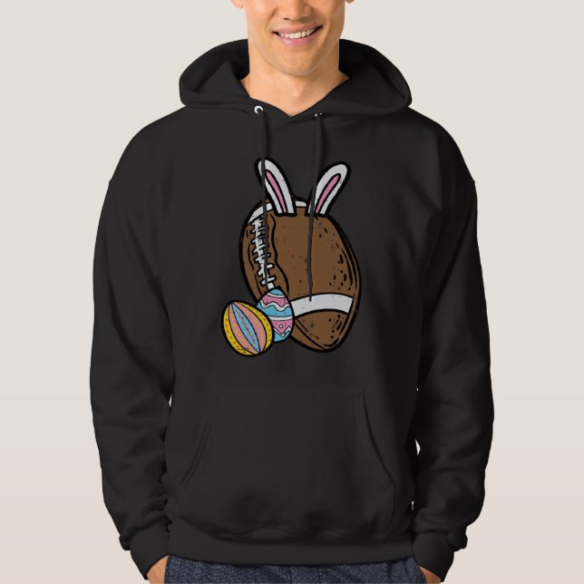 Easter Bunny American Football Sports Men Boys Kid Hoodie (Front)