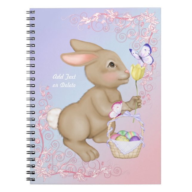 Easter Bunny and Basket Notebook (Front)