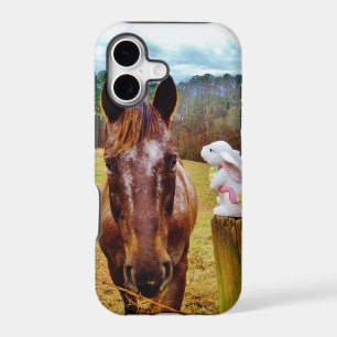 Easter Bunny and Brown horse