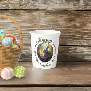 Easter Bunny and Chick With Egg Baskets Paper Cups