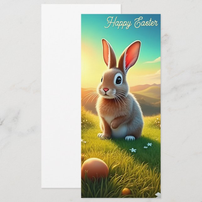 Easter Bunny and Colourful Eggs in Spring Magic (Front/Back)