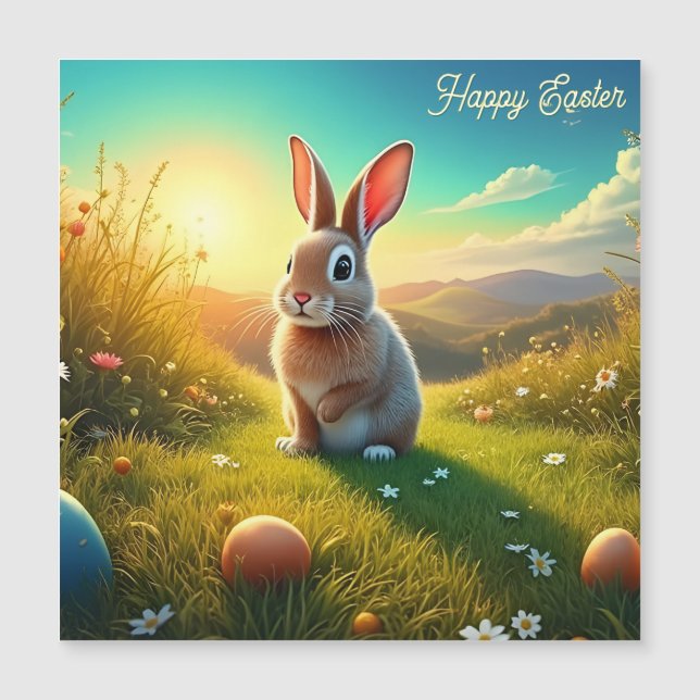 Easter Bunny and Colourful Eggs in Spring Magic (Front)